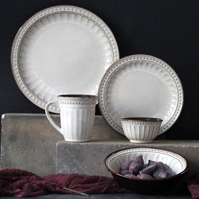 Relief Ceramic Tableware For Western Food